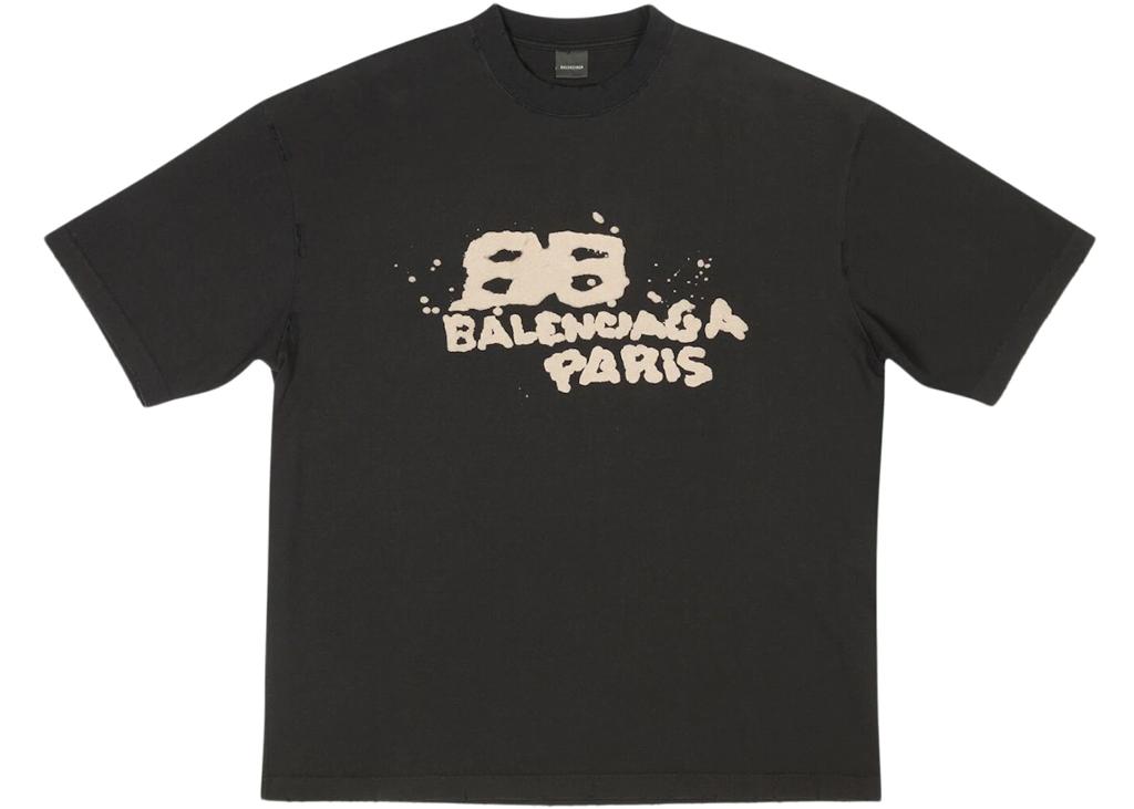 Balenciaga Oversized BB Logo T-shirt Black